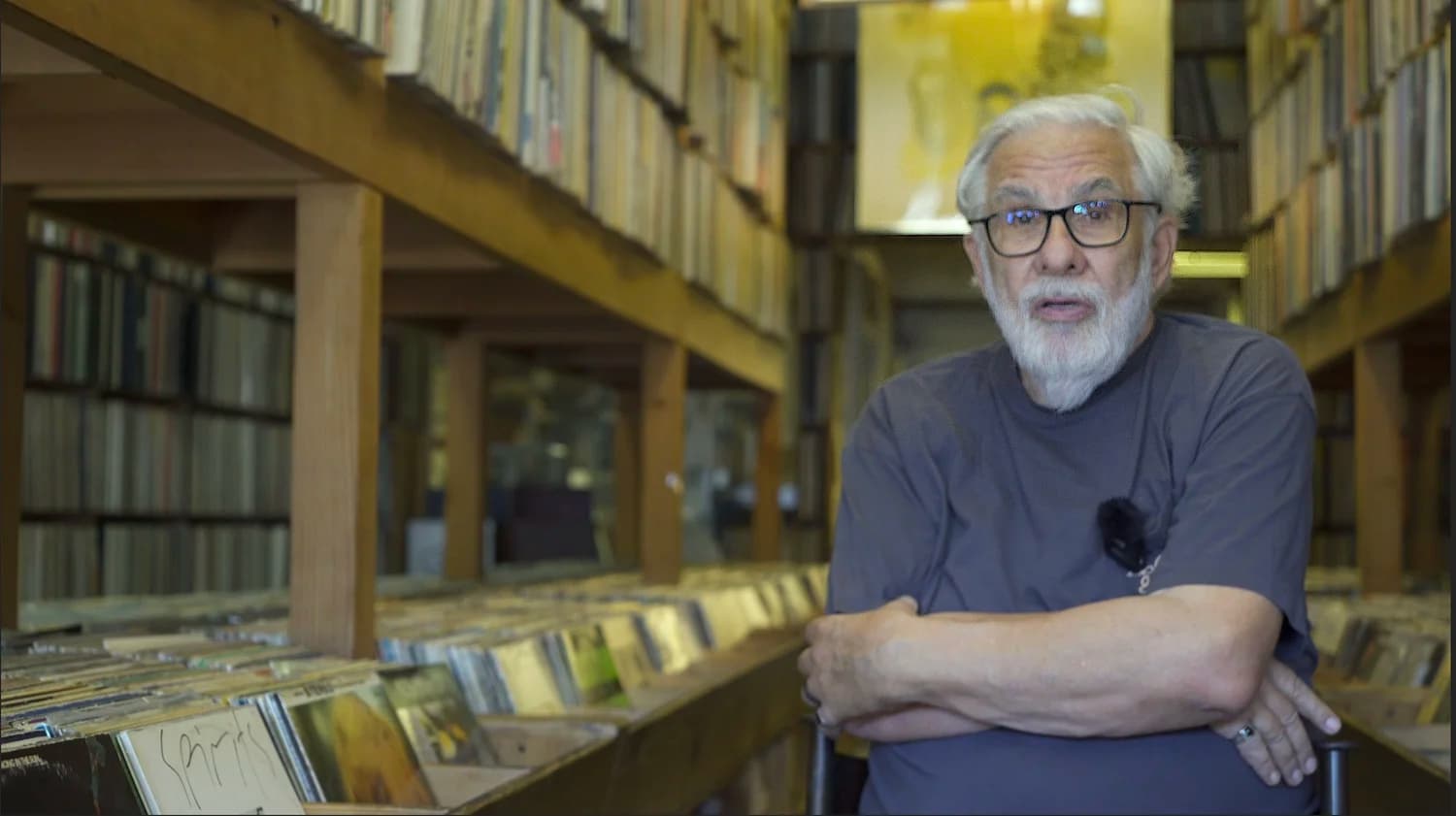 Portrait inside an independent Los Angeles record store